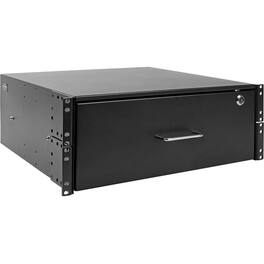 Tripp Lite - by Eaton 4U Locking Rackmount Storage Drawer Rack Enclosures/ Open Frame - 19" 4U Wide Rack-mountable - Black - Black Powder Coat