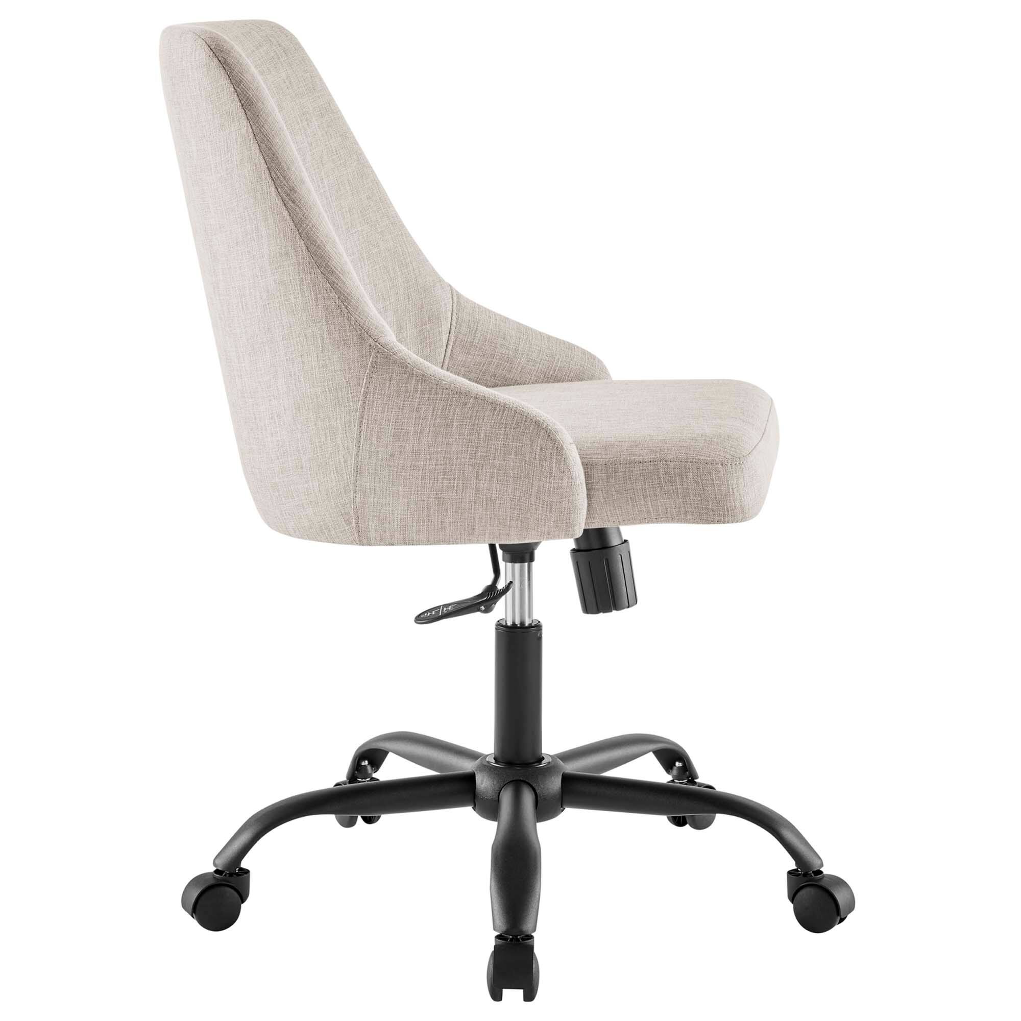 Alt View 1. Modway - Designate Swivel Upholstered Office Chair by Modway - Black Beige.