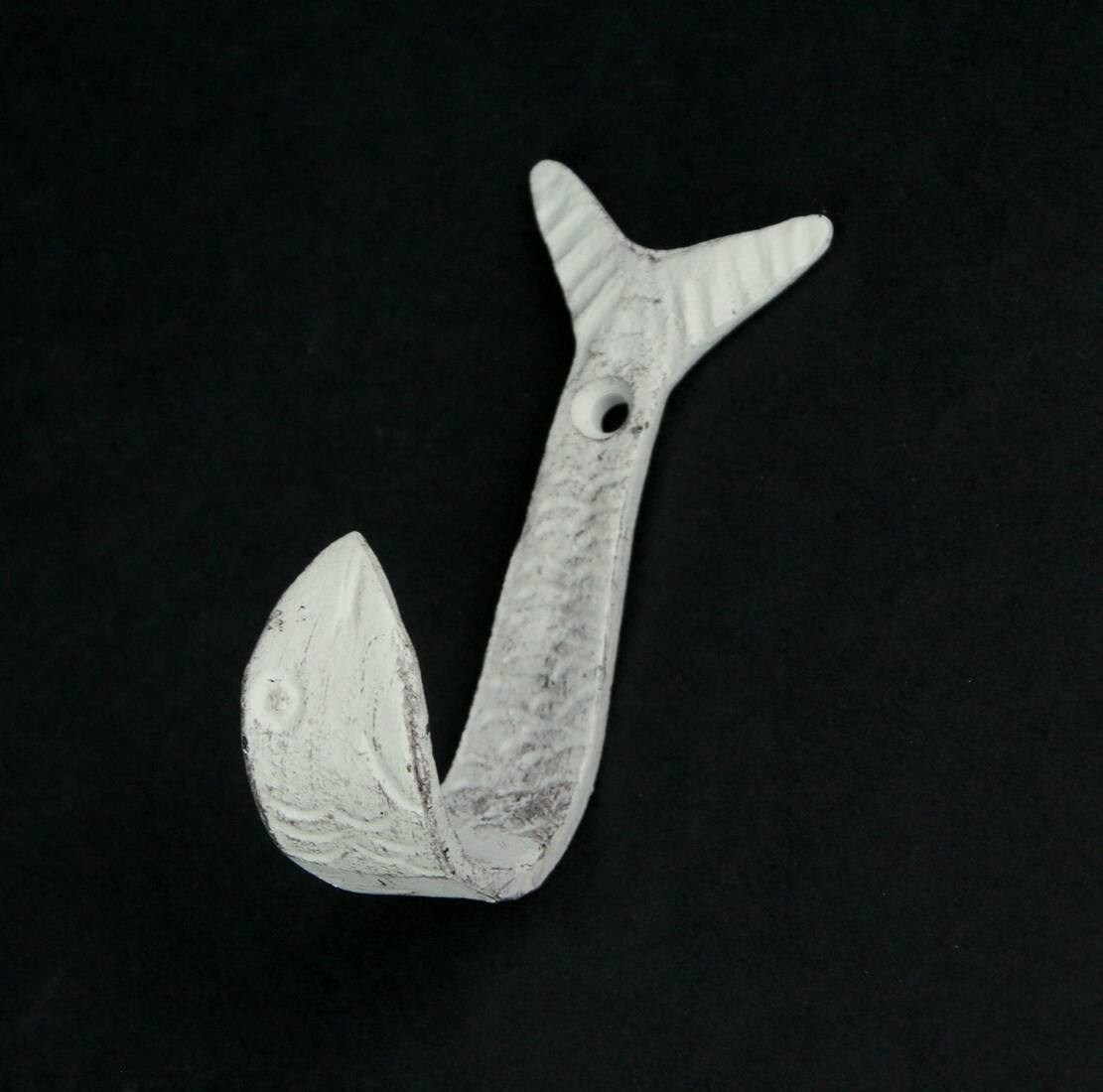 Alt View 3. Zeckos - Set of 4 Coastal Color Cast Iron Flipping Fish Decorative Wall Hooks - Nautical.