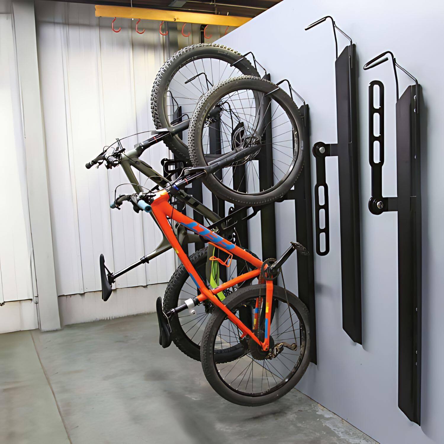 Alt View 5. Saris - Bike Trac Vertical Bike Rack - Industrial Strength Garage Storage with Full Length Tray - Black.