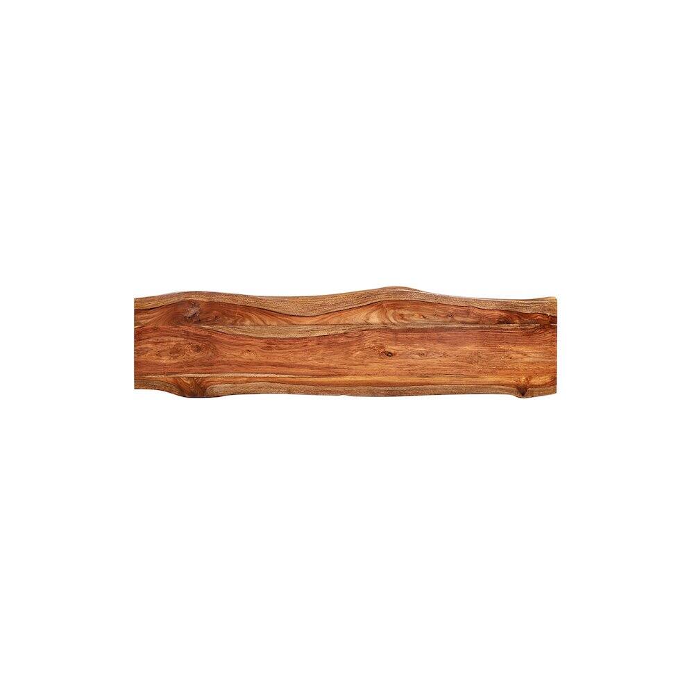 Angle. Porter Designs - Manzanita Live Edge Solid Sheesham Wood Dining Bench - Brown.