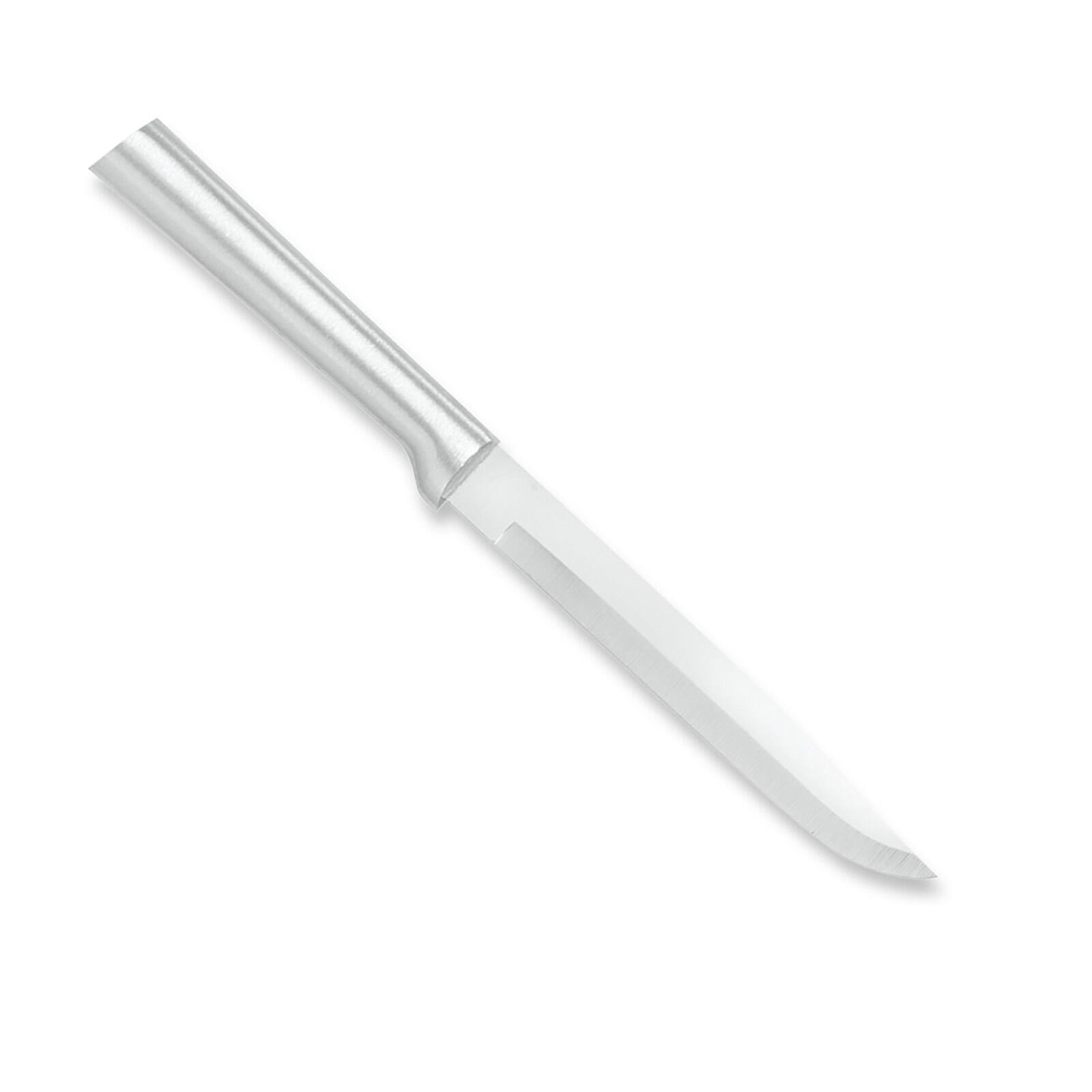 Front. Rada - Cutlery 4.875-Inch Utility/Steak Knife, Aluminum Handle - Silver.