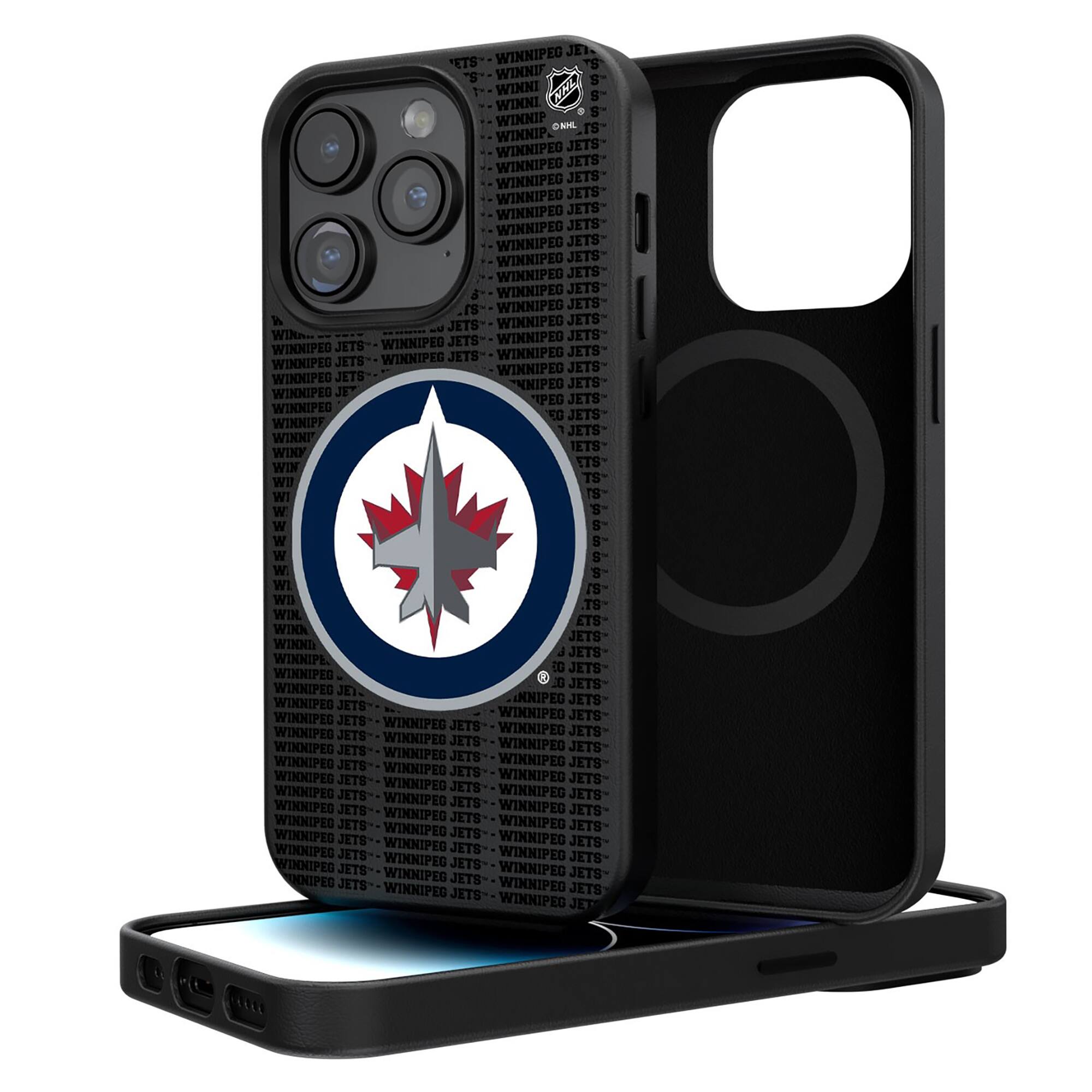 Keyscaper - NHL - Winnipeg Jets Primary Logo iPhone Magnetic Bump Case - 15 Plus - Black price history on PriceWatchPro
