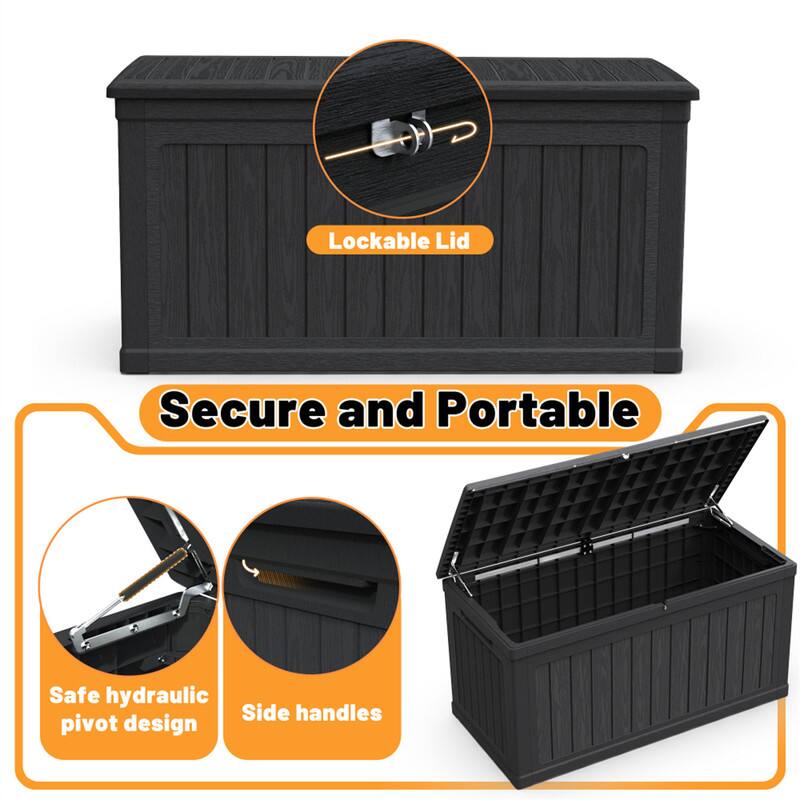 Lockable Lid  
Secure and Portable Safe  
Hydraulic Side handles pivot design