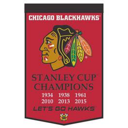 WinCraft - Chicago Blackhawks 24" x 38" Championship Banner - Multicolor