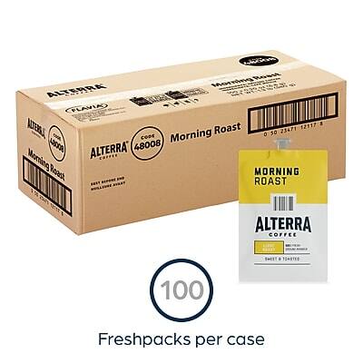 Morning Roast  
ALterra Flavia  
12117 8  
ALTERA CODE: 48008  
Morning Roast  
ALTERRA COFFEE  
Morning Roast  
100 Freshpacks per case
