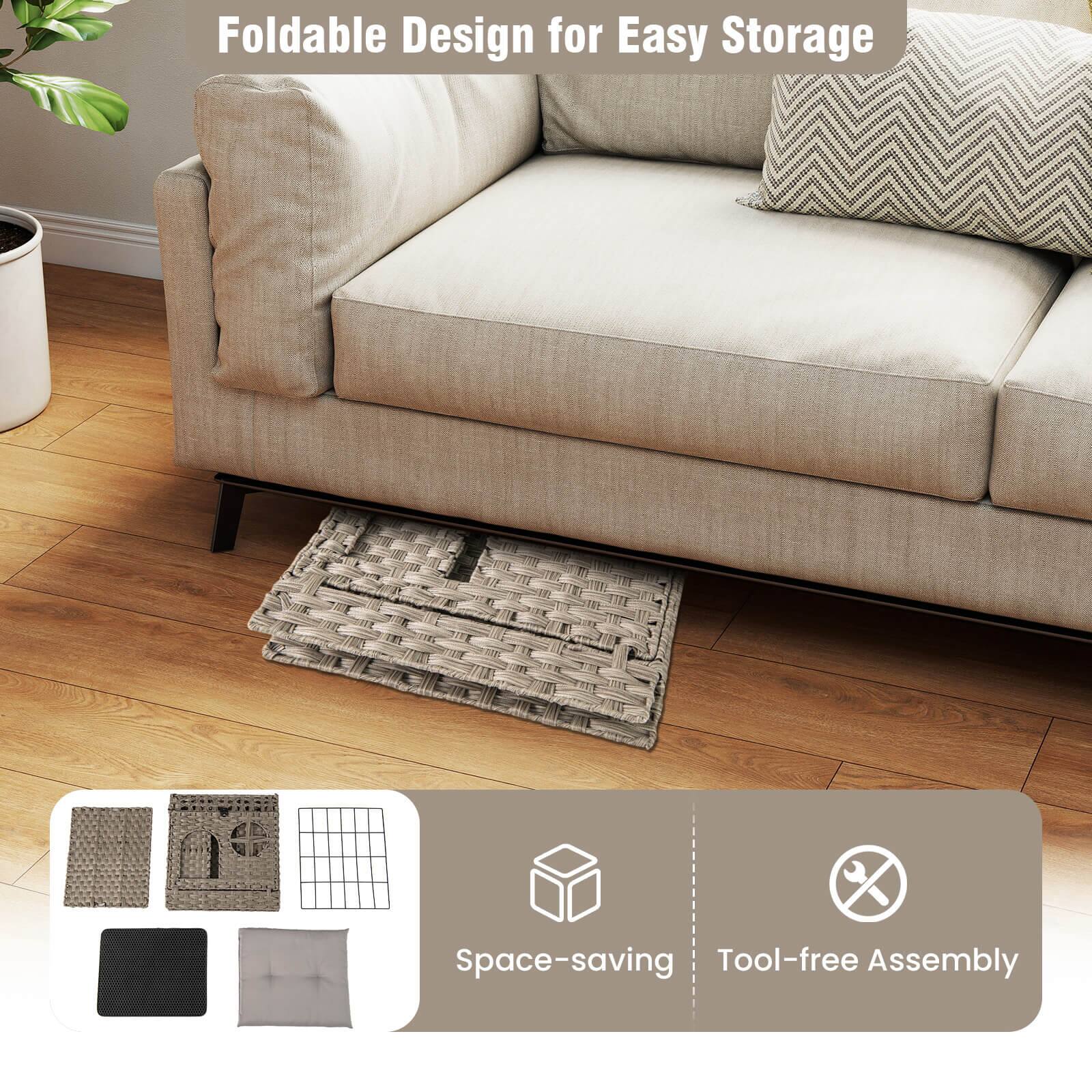 Foldable Design for Easy Storage

Space-saving

Tool-free Assembly