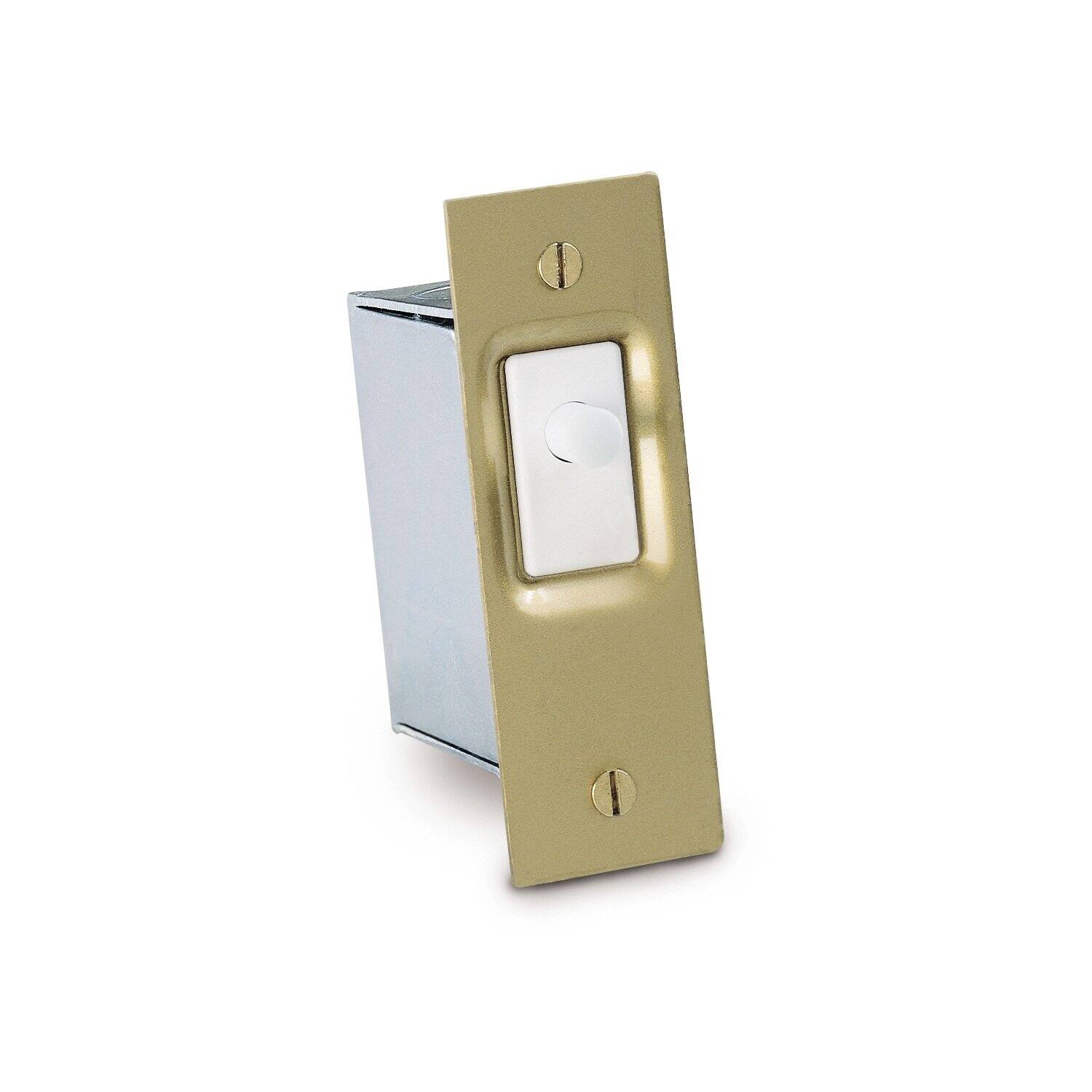 Front. Amber Sporting Goods - Gardner Bender GSW-SK Electrical Door Switch, SPST, Normally ON-Mom, 16A 125V AC, Brass/White - White.