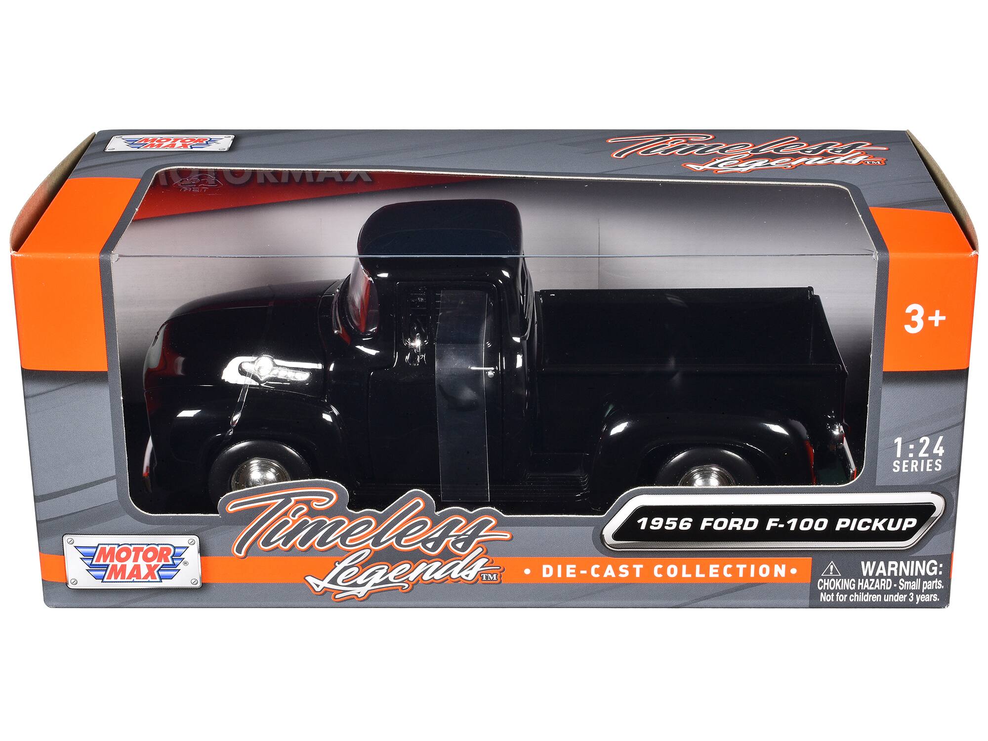 r CHA aaas ORMAA 7MC d FeO Aratl  3+ 1:24 SERIES MOTOR Tameless 1956 FORD F-100 PICKUP MAX Legends DIE-CAST COLLECTION WARNING: TM CHOKING HAZARD Small parts. Not for children under 3 years.
