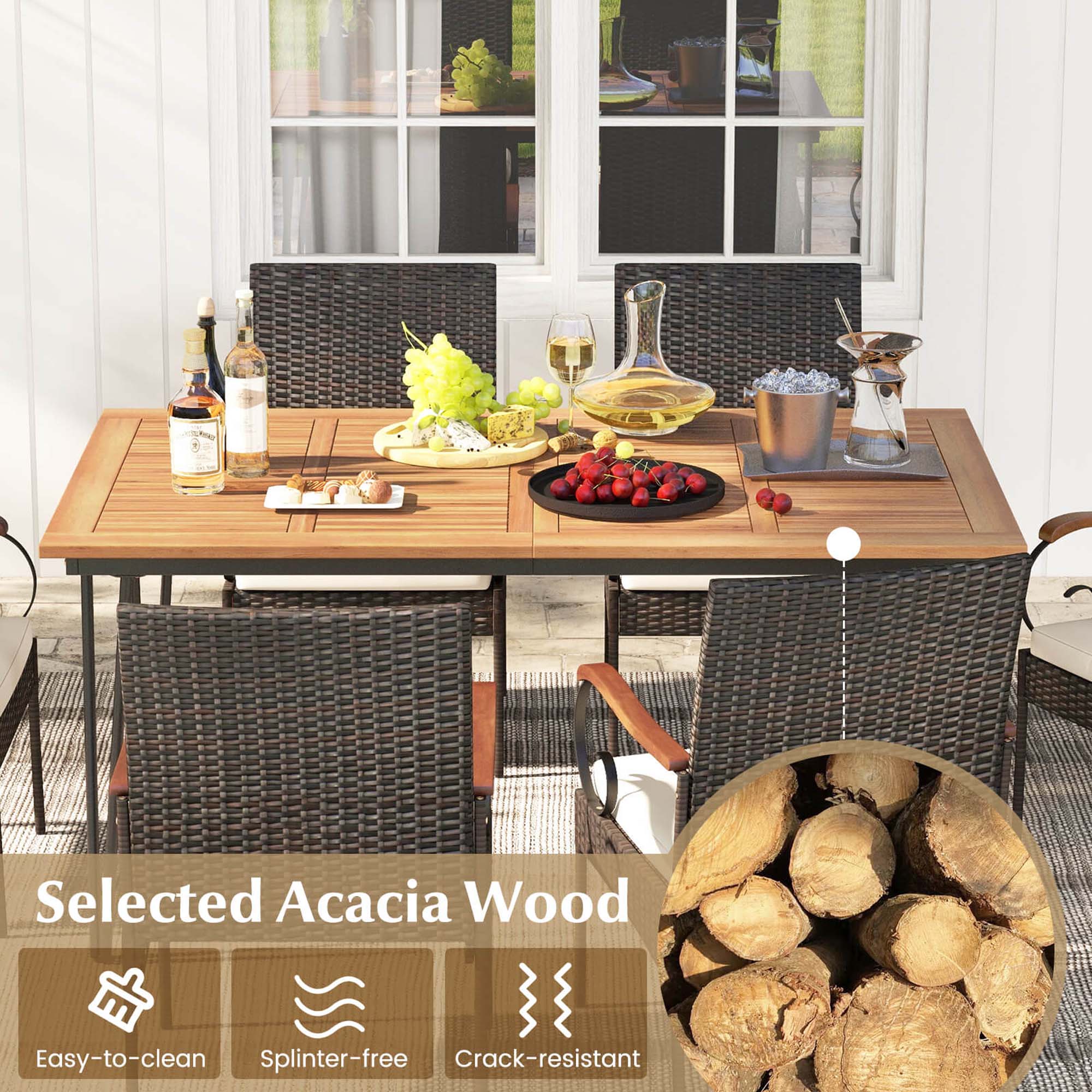 Selected Acacia Wood Easy-to-clean Splinter-free Crack-resistant