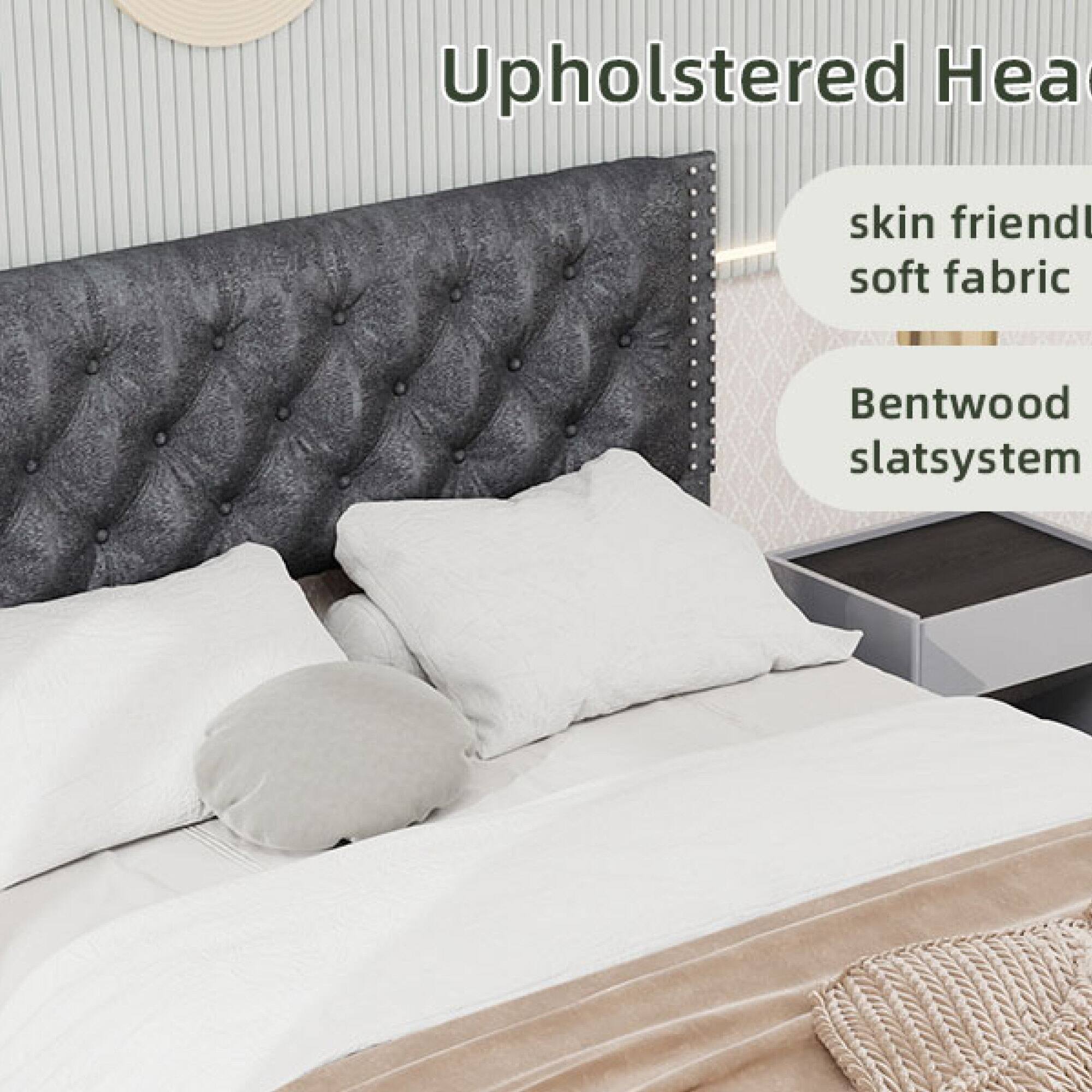 Upholstered Headboard

- skin friendly soft fabric
- Bentwood slatsystem