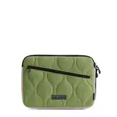 Front. Bagsmart - Paz 14 Inch Laptop Sleeve Case, Shockproof Laptop Cover Compatible for MacBook Air Dell HP Lenovo Asus Acer - Moss.