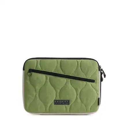 Front. Bagsmart - Paz 14 Inch Laptop Sleeve Case, Shockproof Laptop Cover Compatible for MacBook Air Dell HP Lenovo Asus Acer - Moss.