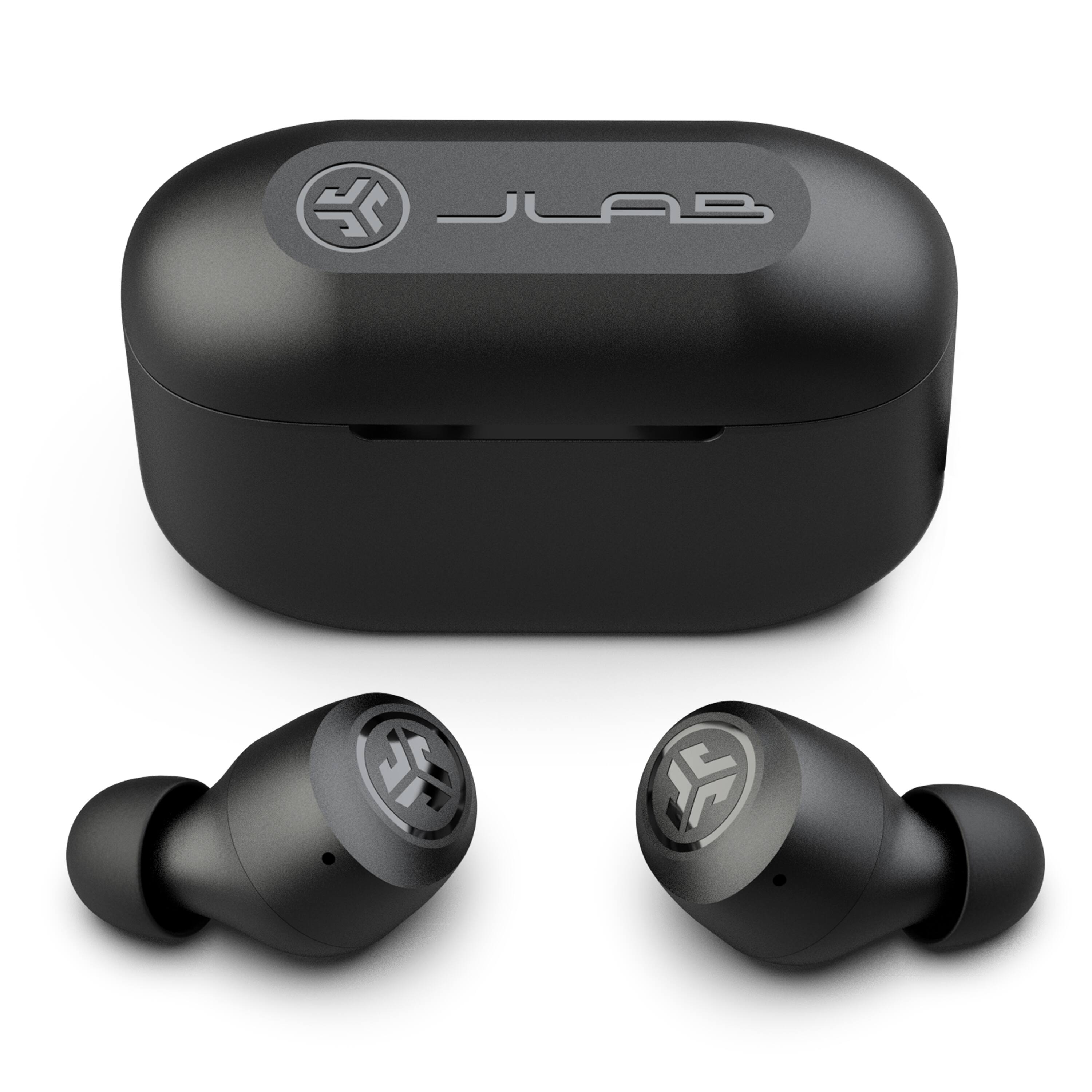 Left. JLab - GO Air POP True Wireless Earbuds - Black.