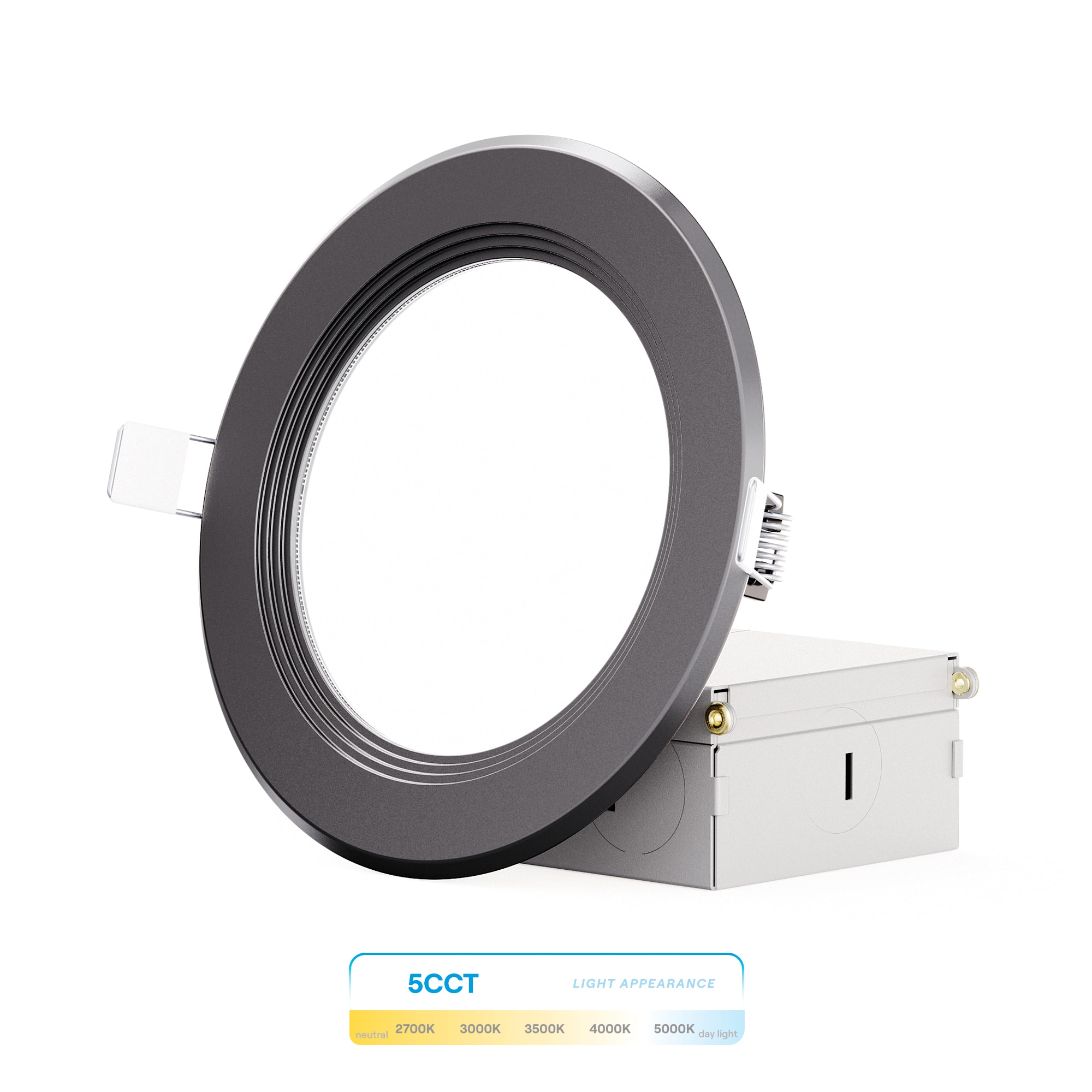 Infibrite - 4 In. Ultra-Thin Recessed LED Downlight 9W 750LM 5CCT Selectable Wet Rated, Triac Dimmable Trim 24-Pack - Black price history on PriceWatchPro
