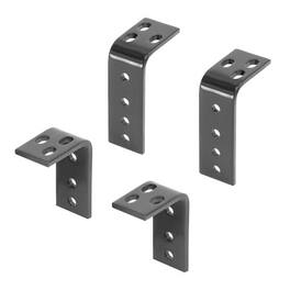 Horizon - Reese 58314 Universal Trailer Hitch Rail Steel Mounting Brackets, (4 Pack) - Black