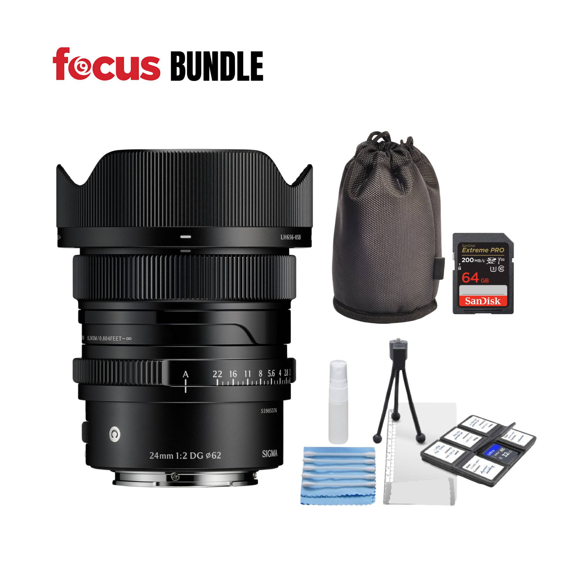 focus BUNDLE LH6449  
Extreme PRO 200  
64 GB SanDisk  
24mm 1:2 DG 62  
SIGMA