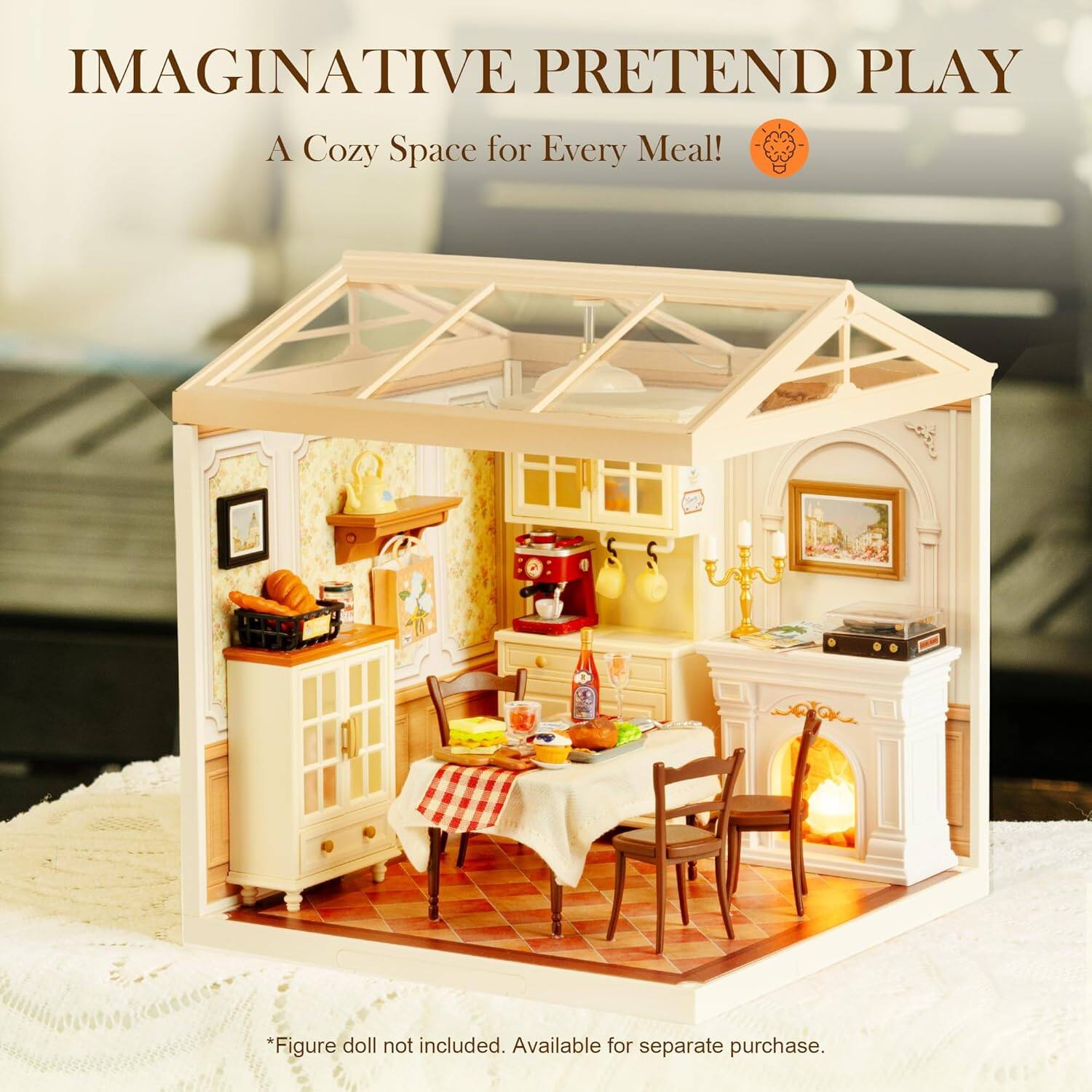 IMAGINATIVE PRETEND PLAY  
A Cozy Space for Every Meal!  

*Figure doll not included. Available for separate purchase.