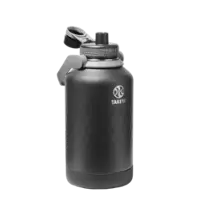 Takeya - Sport 64-oz. Wide Handle Leakproof Water Bottle with Spout Lid - Obsidian - Front_Zoom