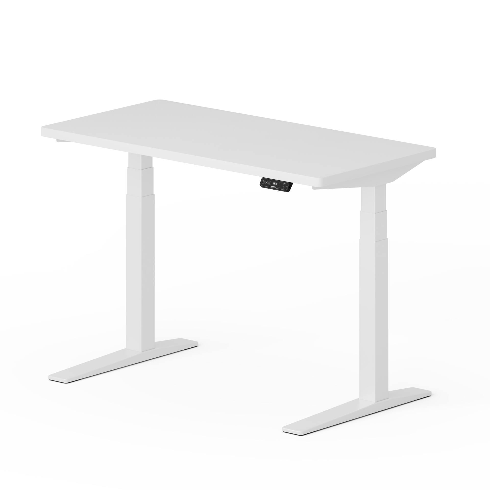 Angle. FlexiSpot - FlexiSpot E7Pro 48''W Electric Adjustable Standing Desk Chipboard, White/White - White.