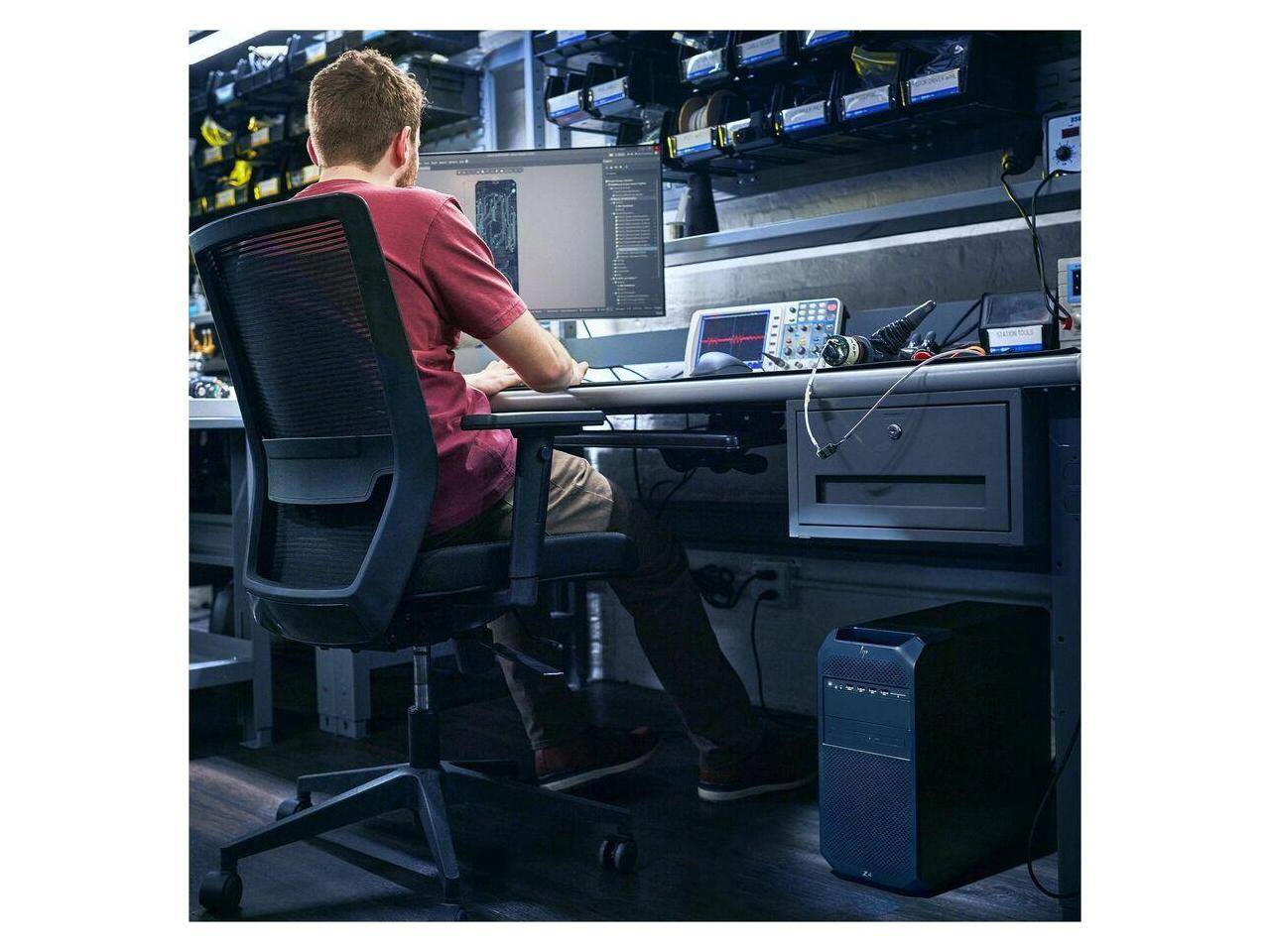 Alt View 3. HP - HP Z8 Fury G5 - Xeon w7-3545 - 16GB - 512GB SSD - Win 11 Pro - RTX 2000 16GB - BG9C7UT#ABA - Black.