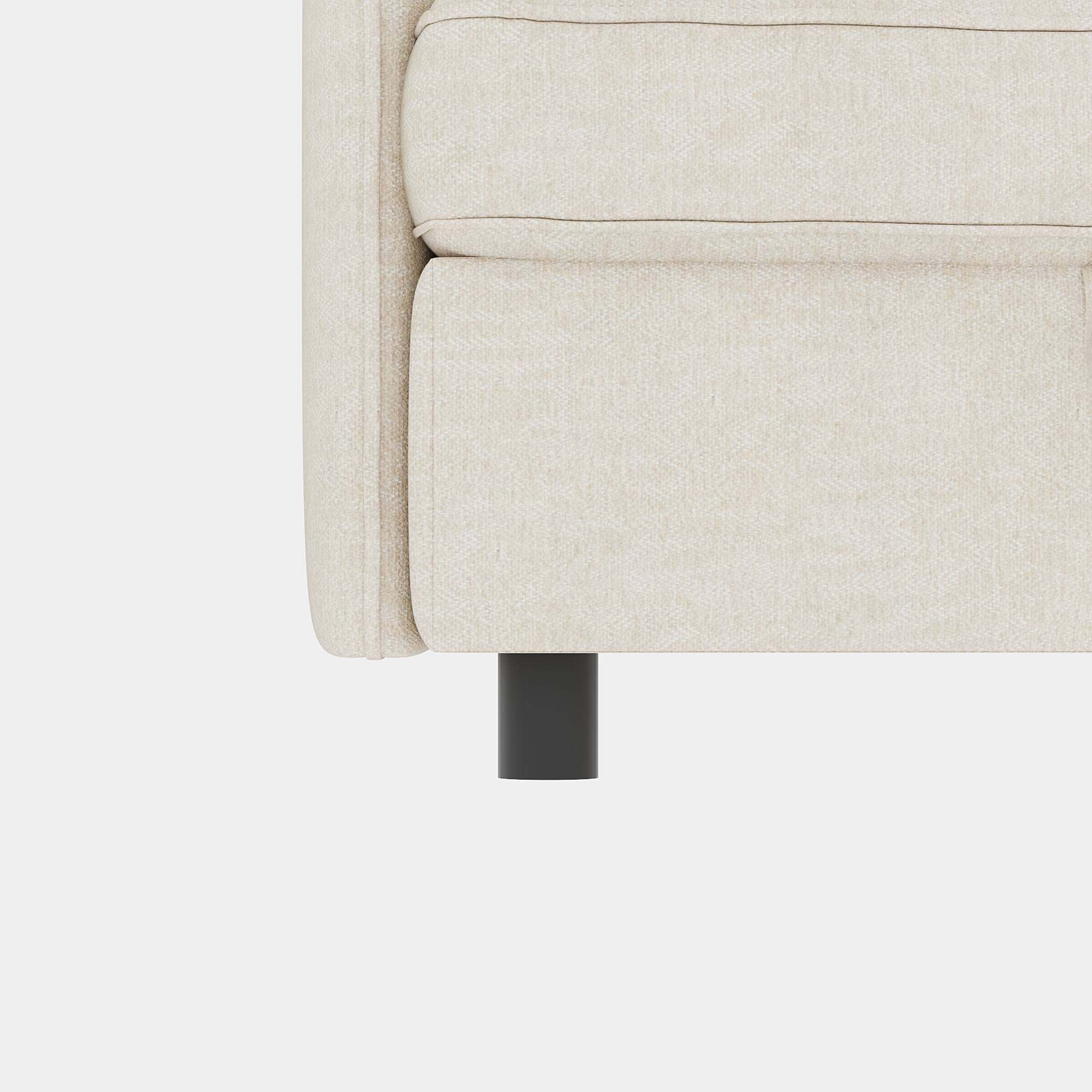 Alt View 4. TinyHomie - 2 PCS Armless Modular Sectional Sofa Seat with Storage Convertible Sleeper - white.