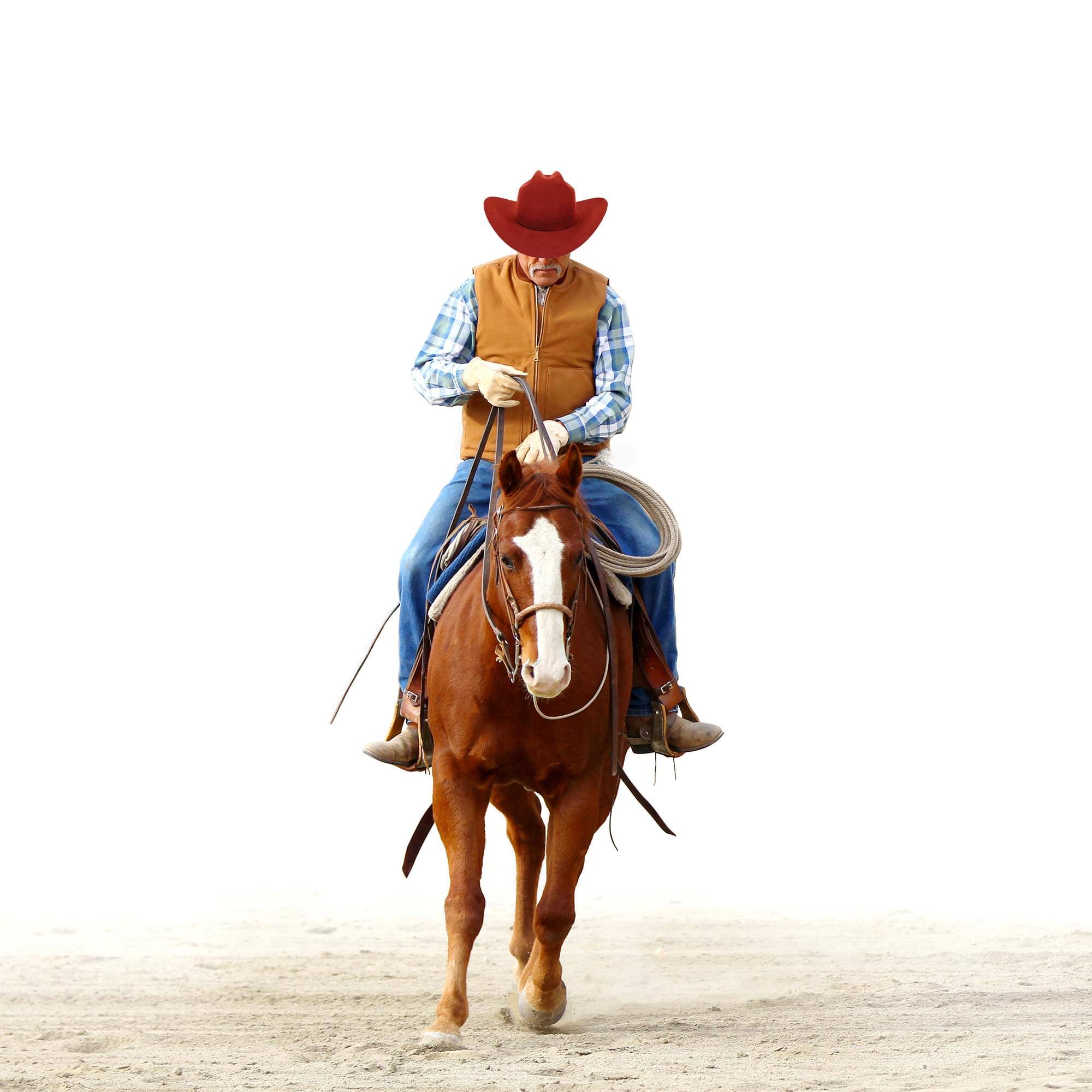 Alt View 2. Underwraps - Cattleman Thick Felt Cowboy Hat Adult Costume Accessory | Red - Red.