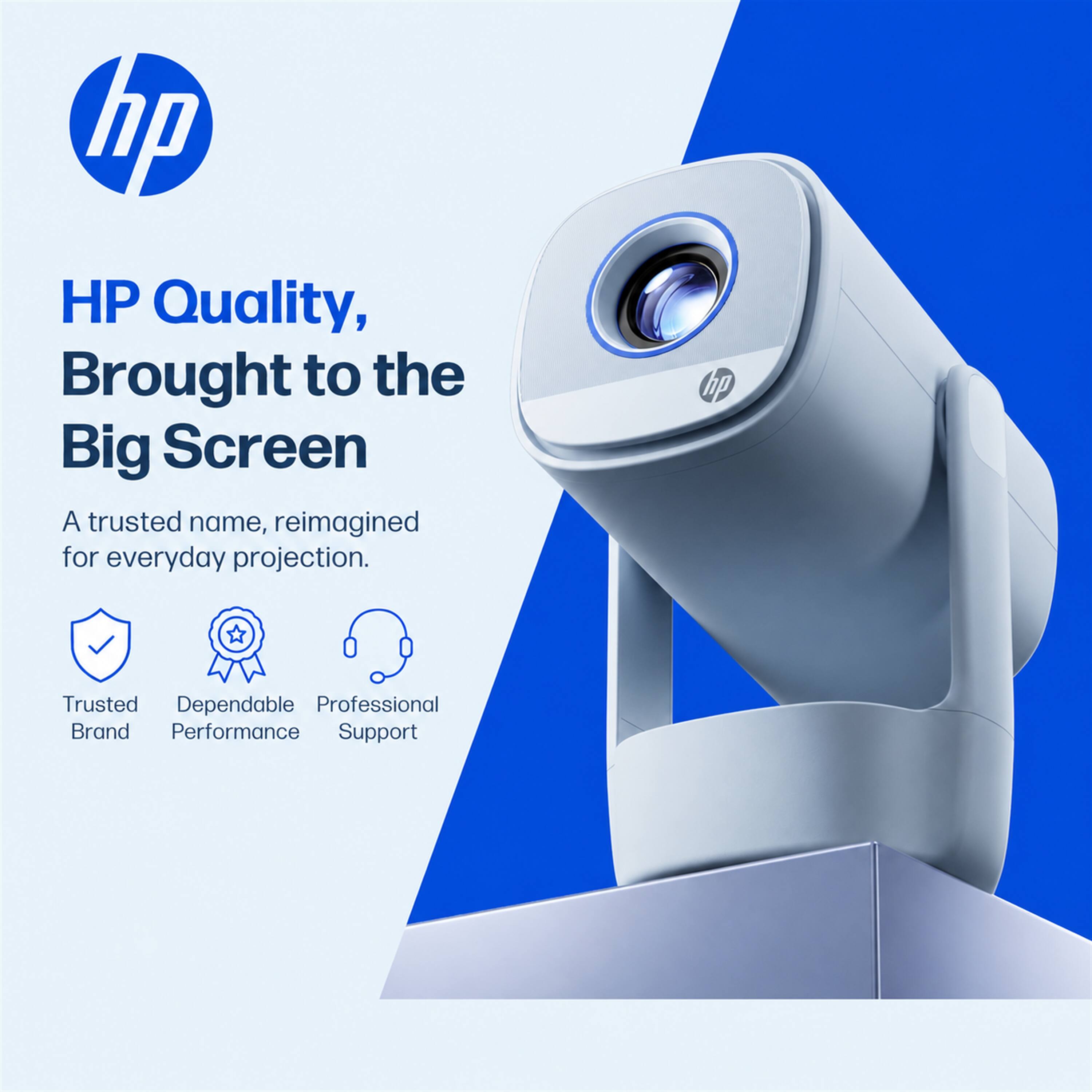 HP Mini Smart Projector with Built in Netflix App, Upgraded Sound Base ...