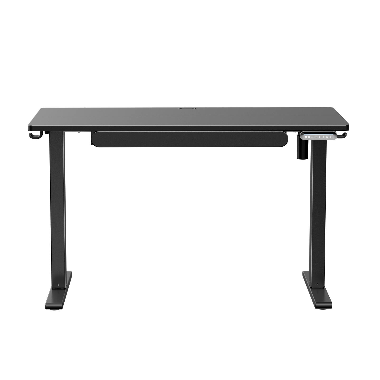 Angle. HUANUO - Adjustable Standing Desk with Storage Drawer - 48″ x 24″ - Black.