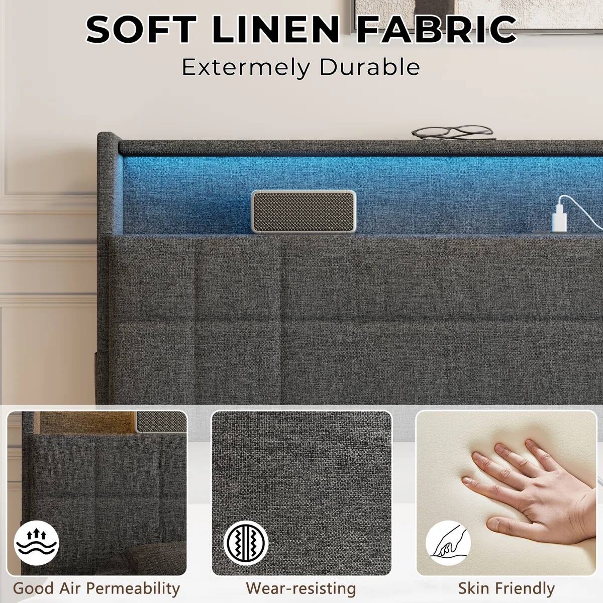 SOFT LINEN FABRIC  
Extremely Durable  
Good Air Permeability  
Wear-resisting  
Skin Friendly