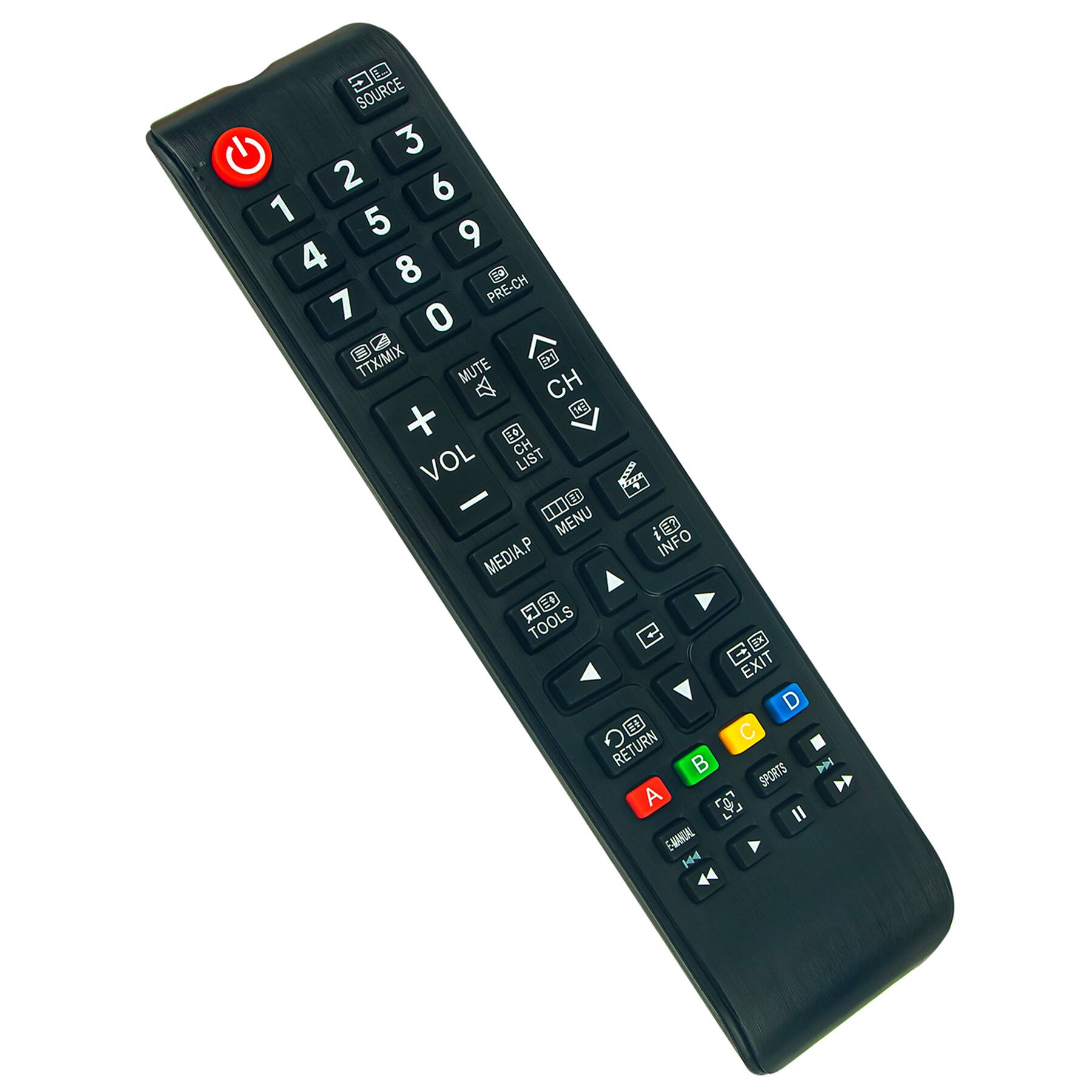 SOURCE  
1 2 3 4 5 6 7 8 9 0  
PRE-CH  
TTX/MIX  
MUTE  
CH VOL LIST  
MENU  
MEDIA.P  
TOOLS  
EXIT  
RETURN  
SPORTS  
EMWMDNL  
14