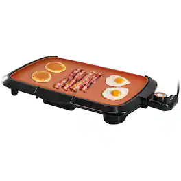MegaChef - 16 Inch Electric Grill in Black with Coating - Copper
