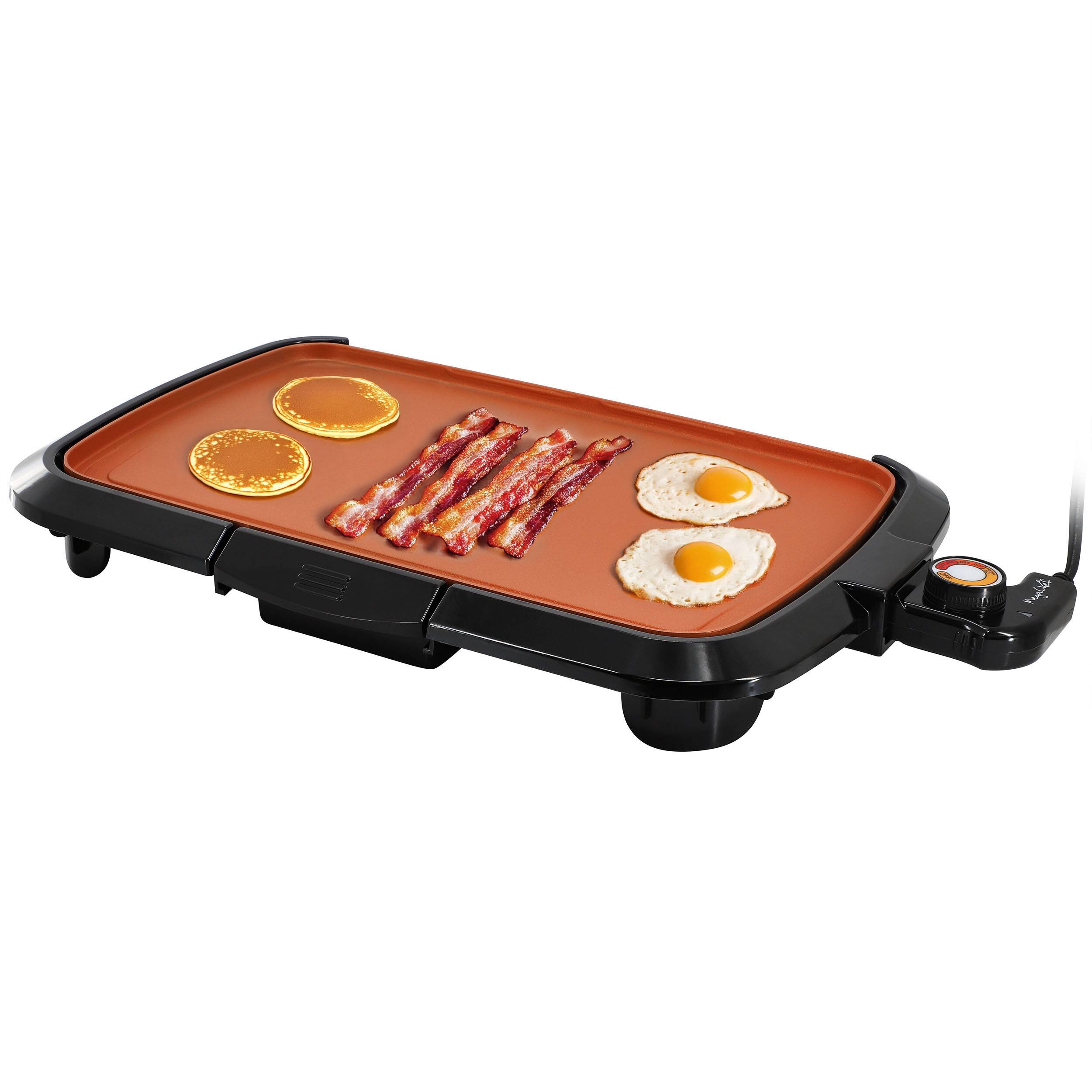 Front. MegaChef - MegaChef 16 Inch Electric Grill in Black with Copper Coating - Copper.