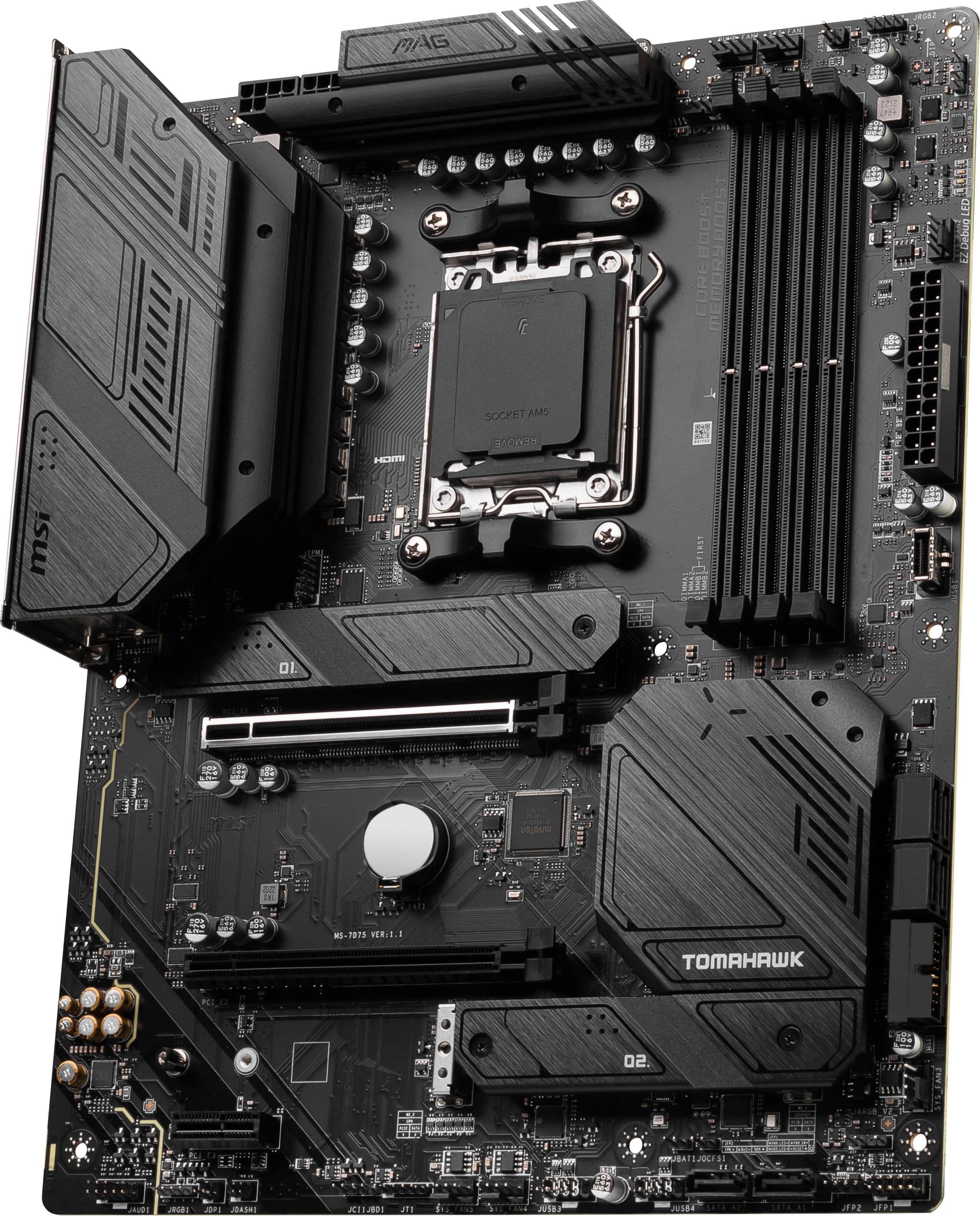 Alt View 12. MSI - MAG B650 Tomahawk WIFI (Socket AM5) AMD B650 ATX DDR5 Wi-Fi 6E Motherboard - Black.