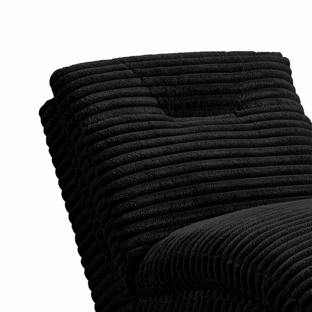 Back. Picket House Furnishings - Victoria Chaise in Masis Black - Black.