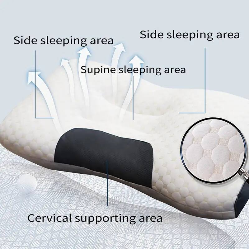 Side sleeping area  
Supine sleeping area  
Cervical supporting area