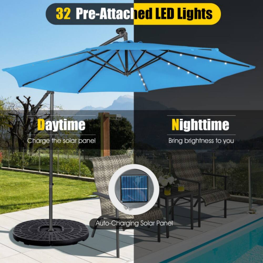 32 Pre-Attached LED Lights

Daytime
Charge the solar panel

Nighttime
Bring brightness to you

Auto-Charging Solar Panel