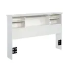 Front. Sauder - River Ranch Bookcase Full Queen Headboard - Soft White.