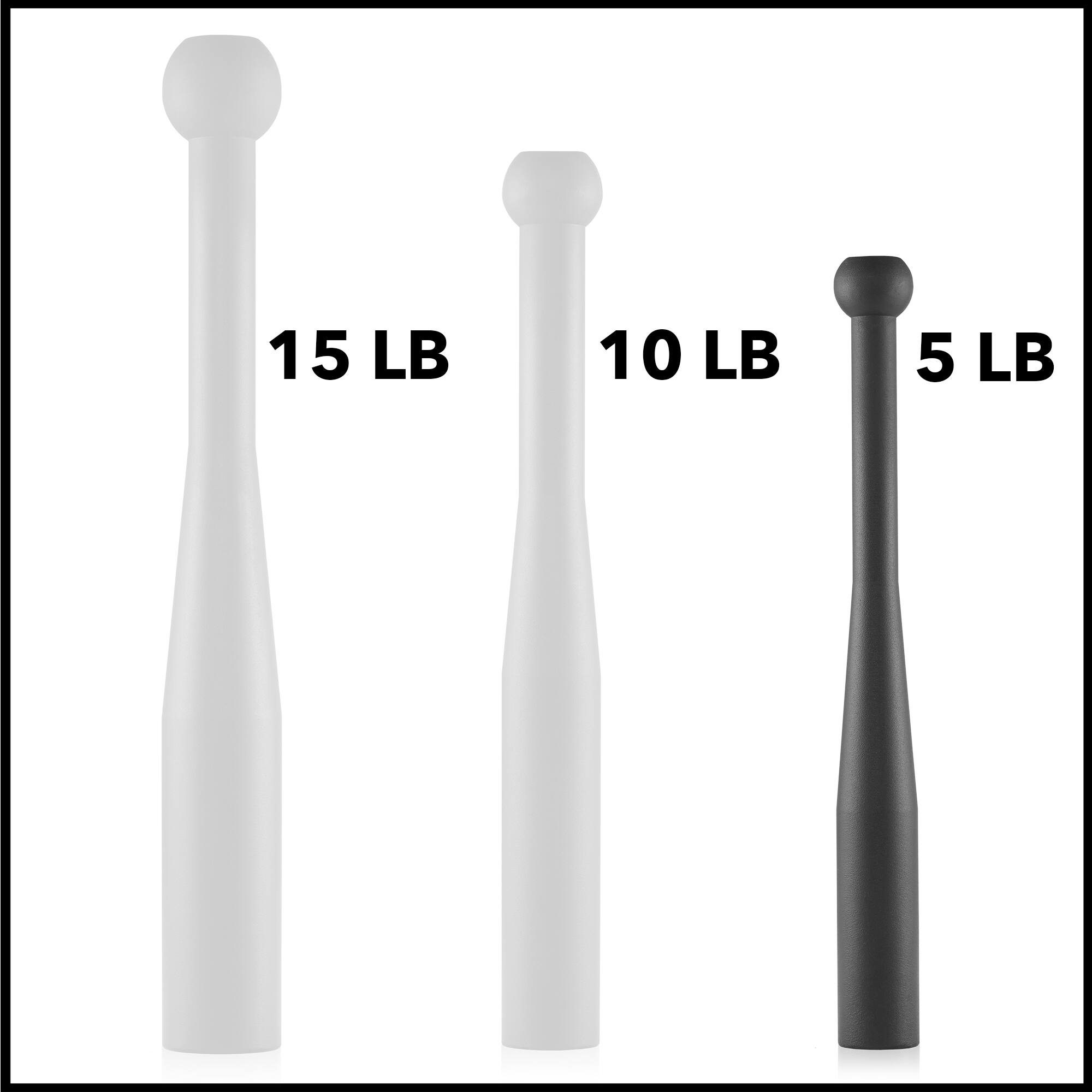 Alt View 6. Philosophy Gym - Steel Indian Clubs, Weighted Exercise Club Bells for Strength Training - Black.
