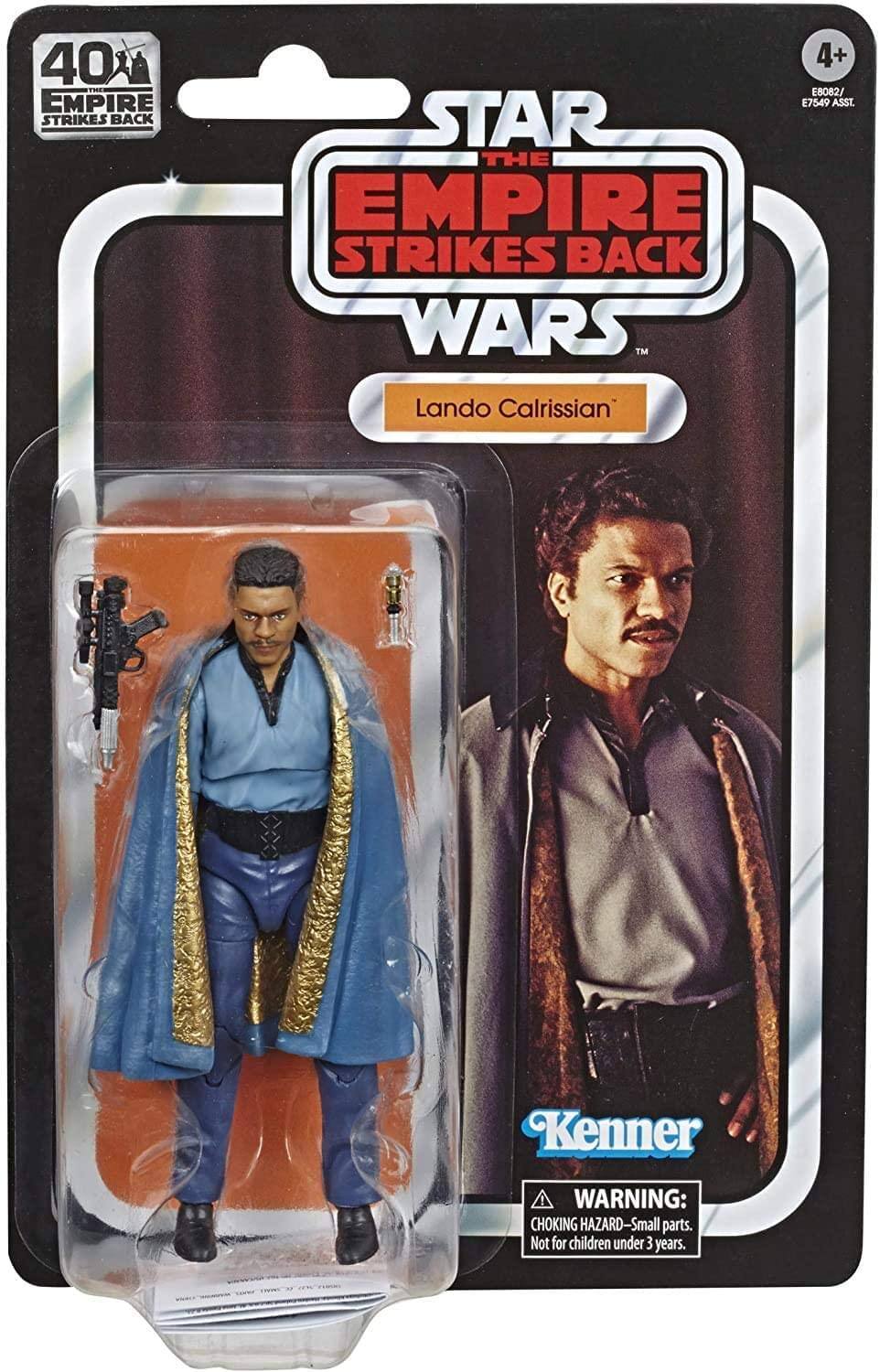 40th EMPIRE STRIKES BACK  
STAR WARS  
THE EMPIRE STRIKES BACK  
Lando Calrissian  

4+  
E8082/E7549 ASST.  

Kenner  

WARNING: CHOKING HAZARD - Small parts. Not for children under 3 years.