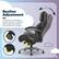 Recline Adjustment
Lift the tab on the left side of the chair out to unlock the recline mechanism. Twist the knob to adjust the tilt tension