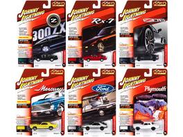 "Classic Gold Collection" 2022 Set B of 6 Cars Release 2 1/64 Diecast Model Cars by Johnny Lightning - Multicolor