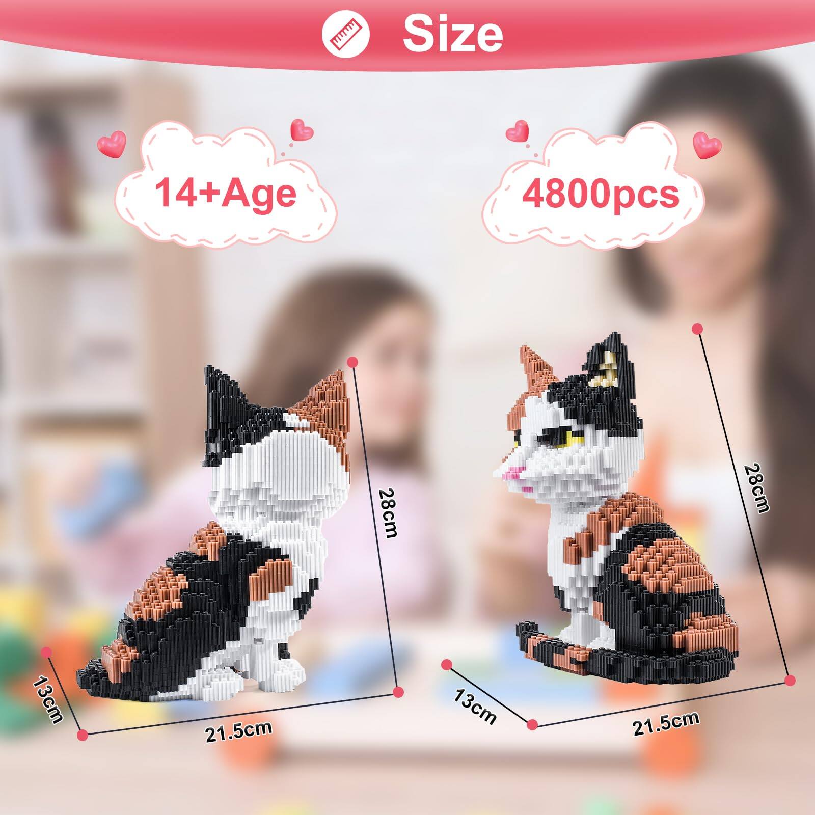 Jadie Link Cat Building Blocks Sets 3d Puzzles Toys Ornaments Particle ...