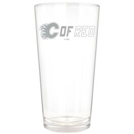 Great American Products - Calgary Flames Etched 16oz. Rally Cry Pint Glass - Multicolor