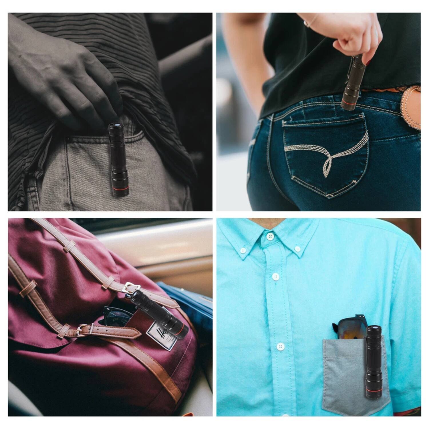 Back. Stock Preferred - Super Bright LED Tactical Flashlight.