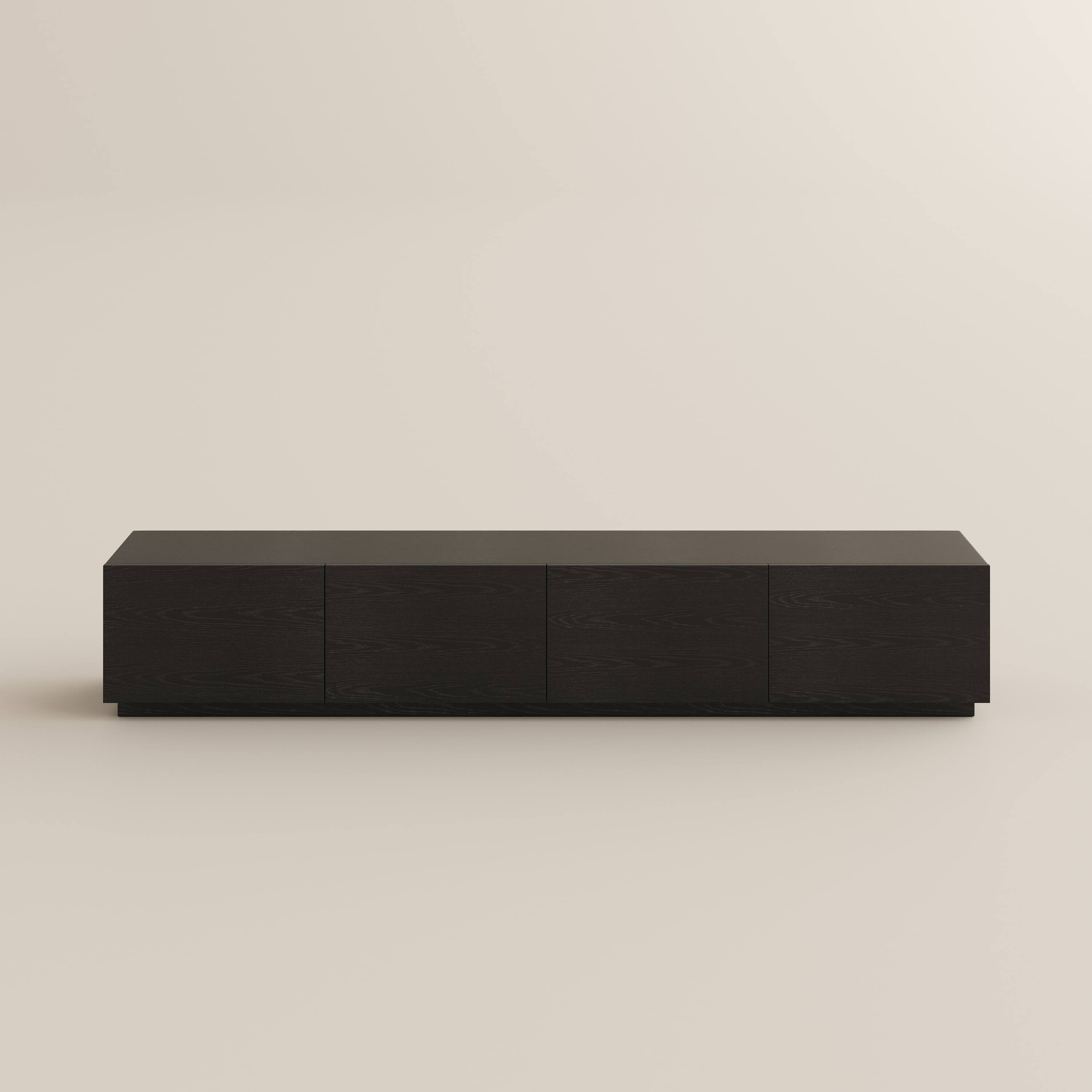 Alt View 7. POVISON - 78.74" Fully-Assembled Modern Black TV Stand with Drawers, Long Media Console, Wood - Black.