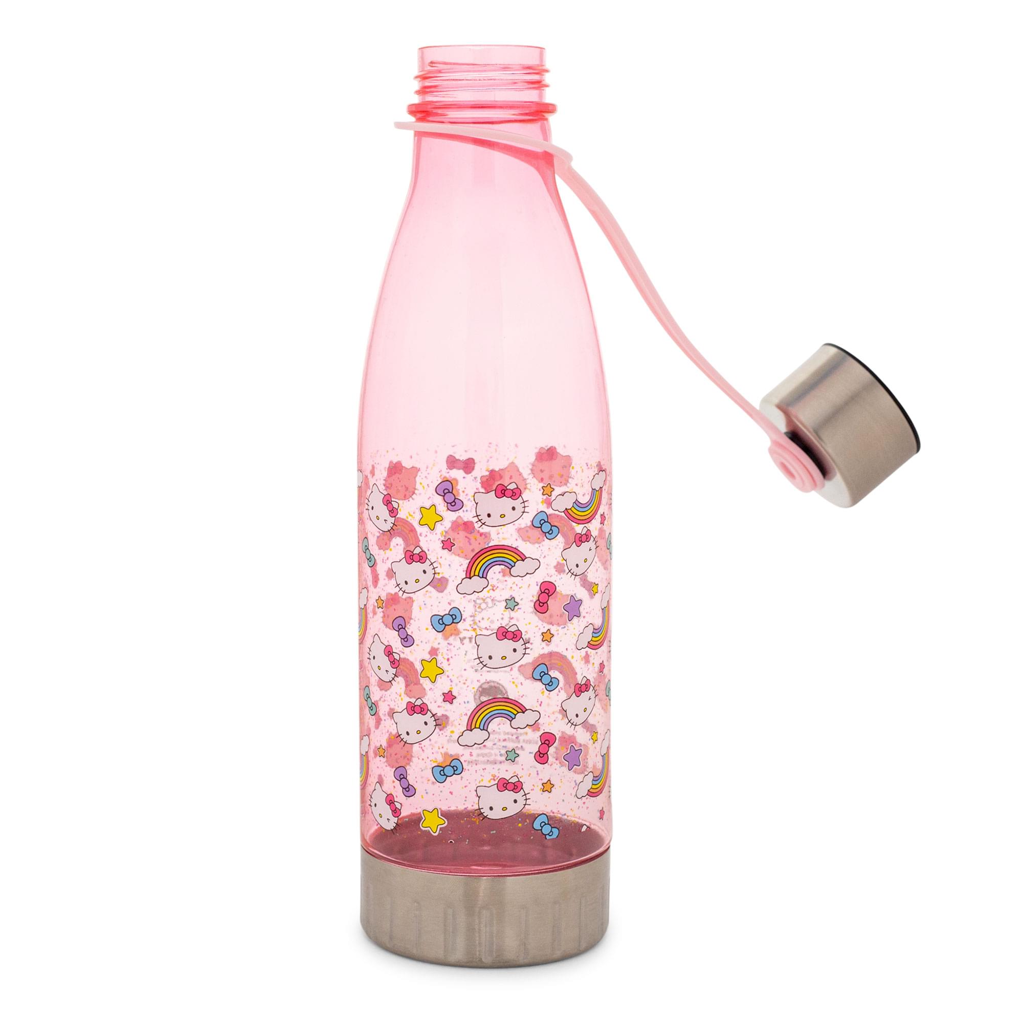 Alt View 10. Silver Buffalo - Sanrio Hello Kitty Pastel Star Toss Print Water Bottle With Lid | Holds 20 Ounce - Pink.