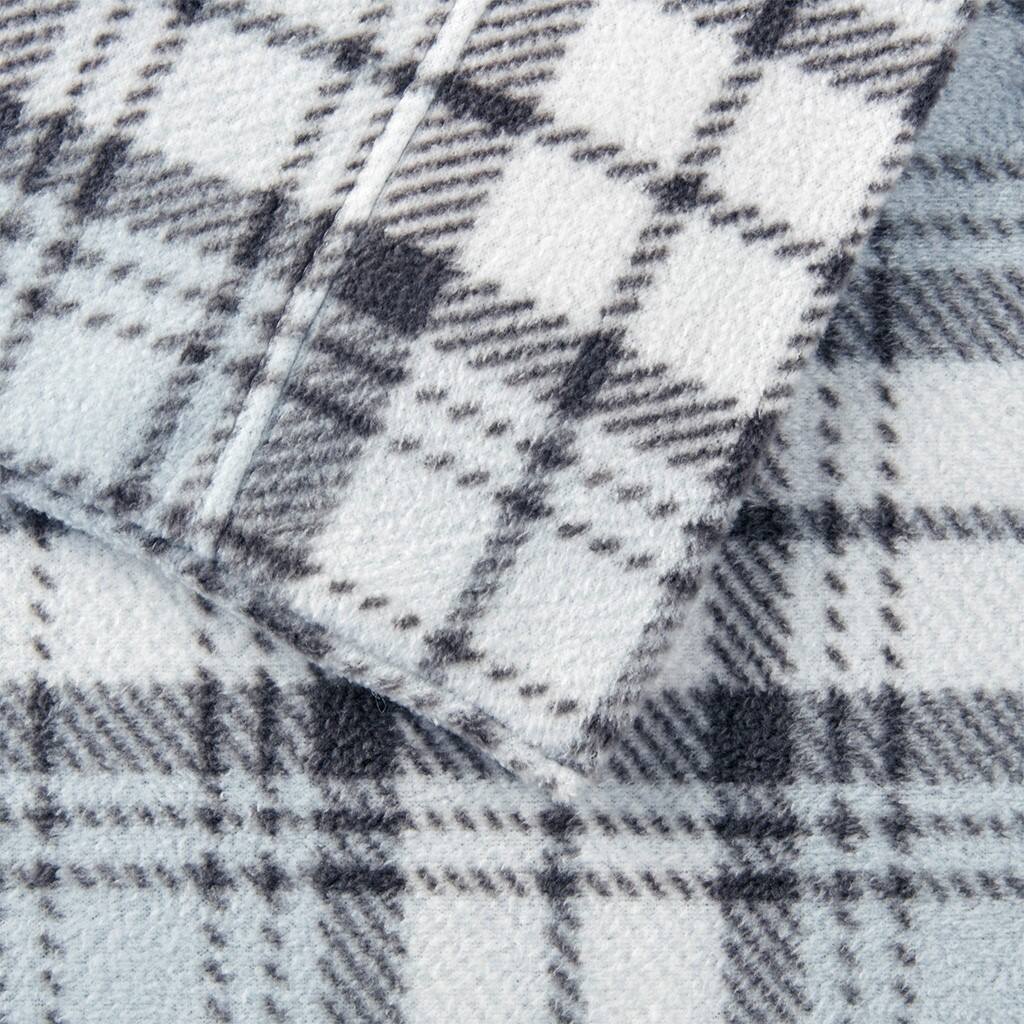 Alt View 5. Gracie Mills - Gracie Mills Lenora Microfleece Cozy Sheet Set - Grey Plaid.