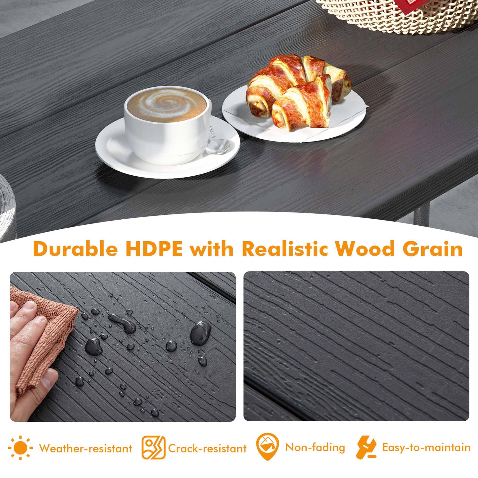 Durable HDPE with Realistic Wood Grain
Weather-resistant
Crack-resistant
Non-fading
Easy-to-maintain