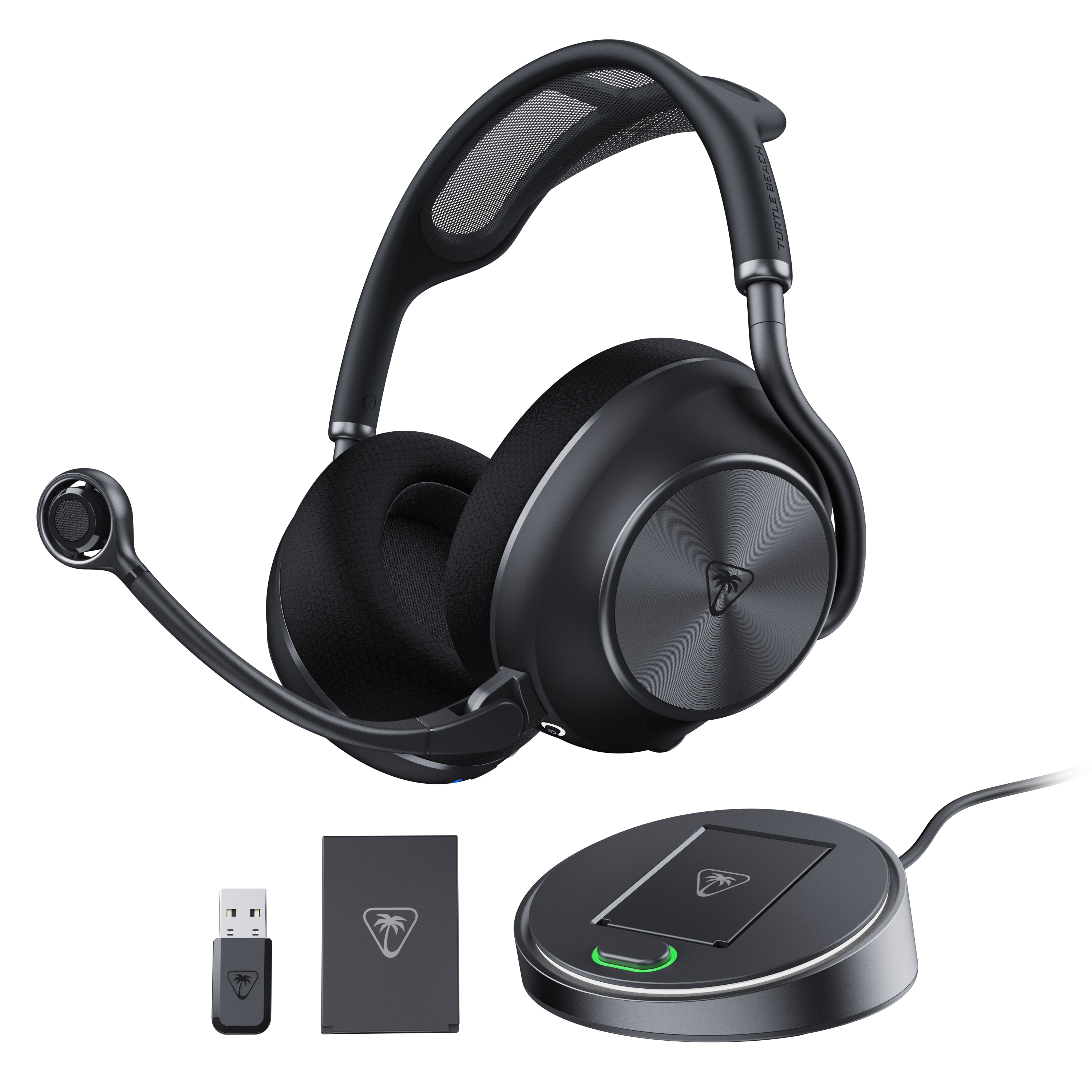 Front. Turtle Beach - Stealth Pro II Multiplatform Wireless Over-Ear Gaming Headset for XBOX Series X|S, XBOX One, PS5, PS4, Windows, & Mobile - Black.